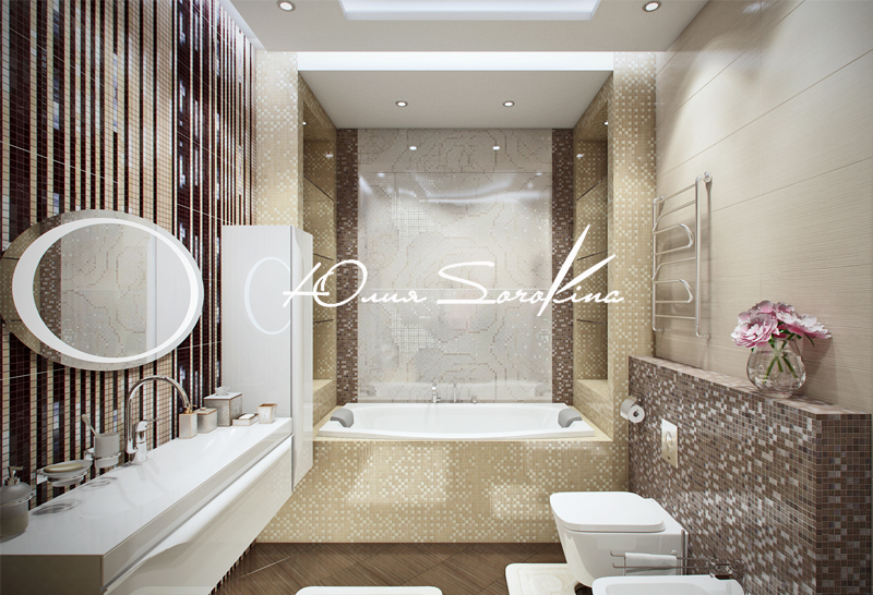 Дизайн интерьера ванной в стиле Арт деко